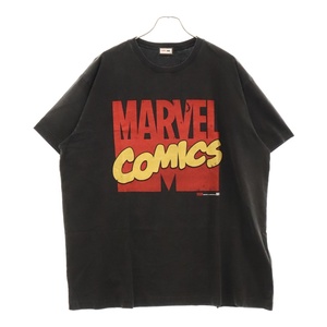 KITH キス ×MARVEL Comics Vintage Tee マーベル コミックヴィンテージプリント半袖Tシャツ KHM032520 ブラック