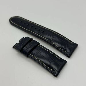 パネライPANERAI ラグ幅24mm 尾錠幅22mm レザーベルト 革ベルト ネイビーカラー 純正品 ルミノール