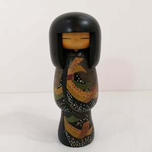 創作こけし 石村作 熨斗寿■郷土玩具 伝統工芸品 民芸品 在銘 レトロ 芸術品 コレクター放出品 昭和 木工 こけし作家 日本人形 骨董 1円～