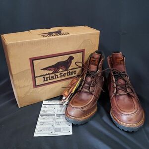 ③未使用品 アイリッシュセッター Irish Setter 50周年記念モデル ブーツ ブラウン系 8 D 33105 犬タグ 2000 キーホルダー 箱付き