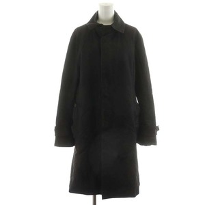 マッキントッシュ MACKINTOSH ステンカラーコート ロング丈 コットン 38 M 黒 ブラック /AN17 レディース