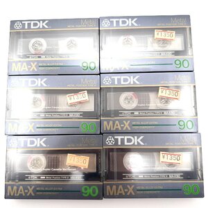 １円スタート TDK MA-X 90 メタル ポジション カセットテープ 未使用 未開封品 6本セット ◆荒木質店 神戸市