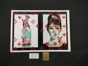 C05 DEATH NYC 世界限定ポスター 現代アート ポップアート オードリーヘップバーン Audrey Hepburn ティファニーで朝食を シャンパン