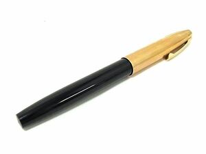 1円 ■美品■ SHEAFFER シェーファー ペン先14K 585 14金 万年筆 筆記用具 文房具 ステーショナリー ブラック系×ゴールド系 FA9364