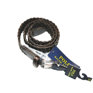 POLO RALPH LAUREN / ポロラルローレン PONY LOGO BRAIDED BELT BROWN