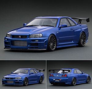 送料無料☆ ignition model製 1/18 1/18 Nismo R34 GT-R R-tune Bayside Blue (NISSAN GT-R R34) イグニッションモデル IG1830