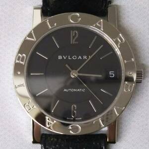 【23年12月OH・新品仕上げ済】BVLGARI ブルガリ BB 33 SL 腕時計 黒文字盤 アナログ