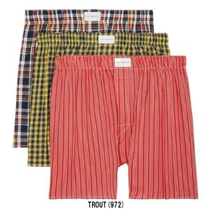 ※訳あり アウトレット TOMMY HILFIGER(トミーヒルフィガー)トランクス メンズ アンダーウェア 3枚セット 09TV108 TROUT(972) Mサイズ