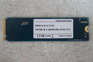 Y06/008 PHISON PS5012-E12 PCLe 512GB SSD NVMe M.2 フォーマット済み CrystalDiskInfo正常判定