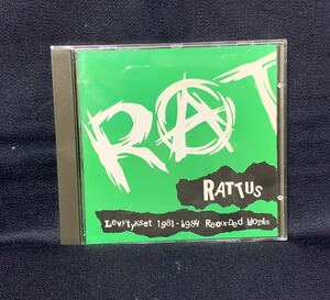 RATTUS Levytykset 1981-1984 RECORDED WORKS 初期音源集 1993 フィンランド Finnish ROW HARDCORE CRUST 輸入盤 委託品 KAAOS 