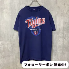 古着 used　genuine merchandise　TWINS　ツインズ　半袖プリントTシャツ　青　野球　ベースボール　レトロ