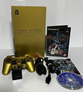 ★動作確認済★ SONY ソニー PlayStation2 SCPH-55000 GU SONY tプレイステーション2 PS2 プレステ2 百式 ゴールド コントローラー ソニー 