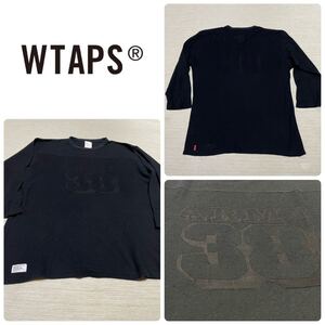 wtaps ナンバリング 七分丈 ニット カットソー HENSON 38 黒　