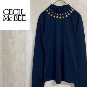 CECIL McBEE★セシルマクビー★長袖 ビジュー カットソー★サイズM　18-27