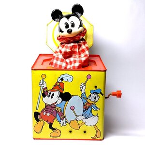 【侍】Mickey Mouse ミッキーマウス ディズニー カーニバル 70’s ブリキ製 ジャック・イン・ザ・ボックス びっくり箱20=233