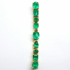 1円〜!!良品!!GSTV(ジーエスティーヴィー)▼K18 天然エメラルドペンダントトップ▼N 約2.4g emerald pendant jewelry EB2/EB3 S425