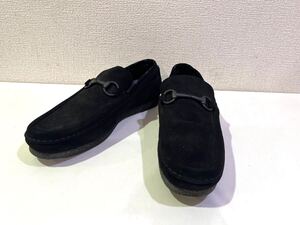 GUCCI グッチ ローファー スエード 黒 101720 革靴 メンズ 39サイズ 60サイズ（294）