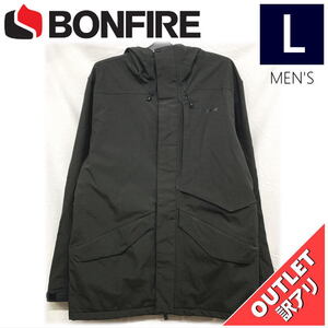 【OUTLET】 BONFIRE VECTOR SHELL JKT カラー:BLACK Lサイズ メンズ スノーボード スキー ジャケット JACKET アウトレット