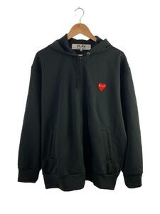 COMME des GARCONS◆ジップパーカー/XXL/ポリエステル/BLK/AZ-T172