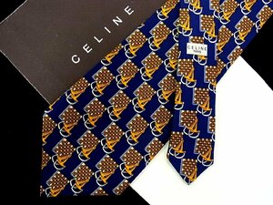 ♪今週の特売980円～♪2982♪良品【CELINE】セリーヌ【金具 柄】ネクタイ♪