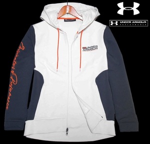 新品! アンダーアーマー UA サミット ニット フルジップ フーディー ベージュ SM (S) ☆ UNDER ARMOUR メンズ パーカー 定価1.2万円★