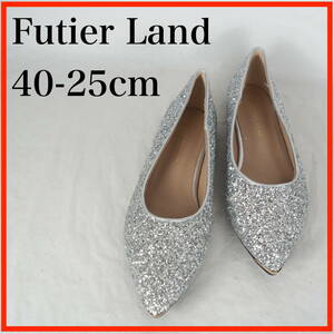 MK9768*Futier Land*フューティアランド*レディースバレエシューズ*40-25cm*シルバー