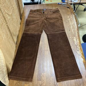 【ARMANI スエードパンツ size27】古着 ブラウン アメカジ アルマーニ【A9-4①】0509