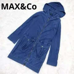 Max&Co ロングワンピース　デニム風　インディゴ