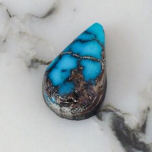 カンデラリア Turquoise ナチュラル ターコイズ 石 彫金 シルバー アクセサリー インディアン ジュエリー ウエスタン カウボーイ #801