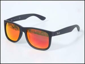 ＜本物 Ray Ban レイバン サングラス JUSTIN ミラーレンズ ラバーフレーム RB4165-F＞7.34.11　☆定形外290円☆