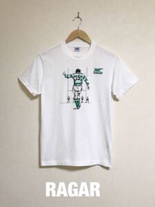 asics RAGAR アシックス ラガー ゴール プリント ライトTシャツ サイズM 半袖 白 日本製 RW-704 ラグビー トップス