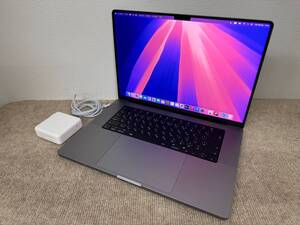 【良品】Apple MacBook Pro 16(2021, A2485) M1 Max / RAM 64GB / SSD 1TB / スペースグレー / 充放電回数 : 94 [MC072]