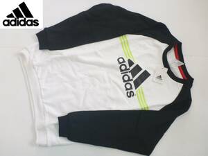 新品 adidas　アディダス★　黒×白　長袖トレーナー　150