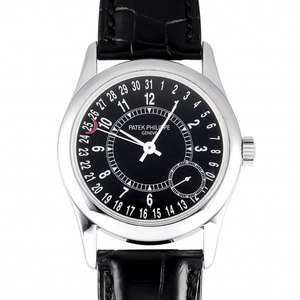 パテック・フィリップ PATEK PHILIPPE カラトラバ 6000G-001 ブラック文字盤 中古 腕時計 メンズ