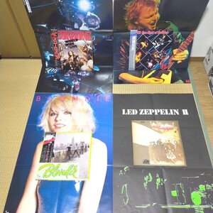 All全 Posterポスター付 JPN国内盤LP4枚セット/Led Zeppelin/SCORPIONS/THE MICHAEL SCHENKER GROUP/BLONDIE/Deborah Harry