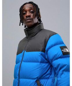 THE NORTH FACE ノースフェイス ヌプシ ダウンジャケット ボンバーブルー カニエウエスト着用 サイズM 1992 レトロ 700fp 海外　NF0A2ZWE