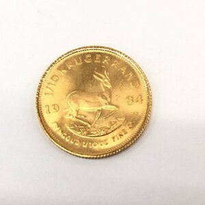 K22　南アフリカ共国　クルーガーランド金貨　1/10oz　1984　総重量3.4g【CEBE1025】
