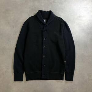 GQ607◇G-STAR RAW : ショールカラー スウェットジャケット◇M◇黒/ネイビー ジースターロウ カーディガン