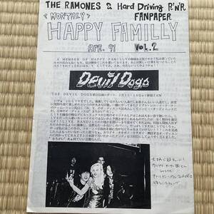 ミニコミ Ramones fan paper [HAPPY FAMILLY]vol.2 ファンジン fanzine ラモーンズ Devil dogs R&R