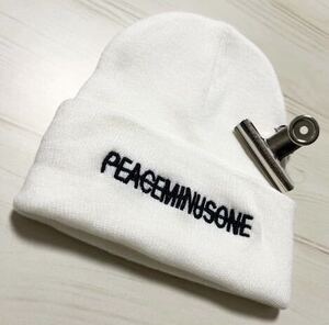 peaceminusone ピースマイナスワン ニット帽 ビーニー 白 ホワイト G-DRAGON ジヲン BIGBANG ビッグバン 韓国ファッションやBTS好きに!!