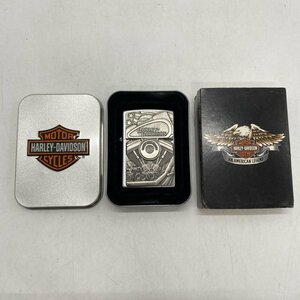 未使用【Zippo】ハーレーダビッドソン HARLEY-DAVIDSON エンジン＆イーグル 205HD H323 MOTOR/FLAG ジッポー オイルライター