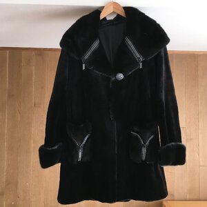 即決 極美品 SAGA FURS ROYALサガファー ROYAL MINK フード　ミンク　　コート42TM