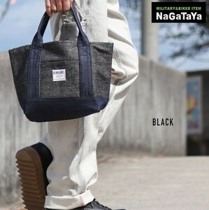 児島ジーンズ KOJIMA GENES RNB9054 ジュート シャンブレートートバッグ ブラック 日本製 made in japan