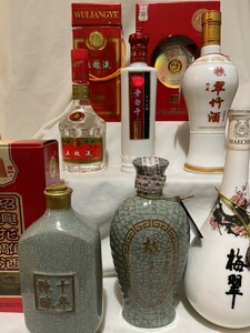 中国酒　五糧液 等　7本セット 900ml〜500ml 未開栓　まとめ　白酒　 紹興酒　WULIANGYE # ブランデー　ウイスキー　泡盛