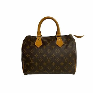 極 美品 LOUIS VUITTON ルイヴィトン スピーディ 25 モノグラム レザー 本革 ミニ ボストンバッグ ハンドバッグ ブラウン 茶 21456