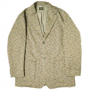 Needles ニードルス 20AW 日本製 2B JACKET - POLY JQ ポリスムース ジャガード 2Bジャケット HM238 L BEIGE テーラード ジャージ g19551