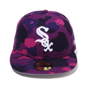 7 1/2 A BATHING APE BAPE x MLB x NEW ERA WHITE SOX 59FIFTY CAP Purple ベイシング エイプ ニューエラ ホワイトソックス キャップ P288