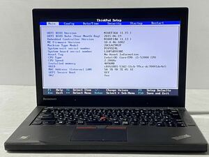 Bios 起動確認済み Lenovo ThinkPad X250 Core i5 5200U 4GB 12.5インチ　ジャンク423