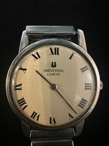 UNIVERSAL GENEVE ユニバーサルジュネーブ 842 101 手巻き 2針 腕時計 白文字盤 稼働品 ヴィンテージ 