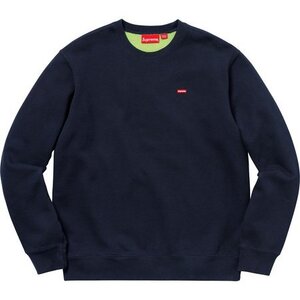 即決 supreme contrast crewneck navy